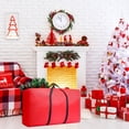 thumbnail image 6 of Eqslft Christmas Tree Storage Bag, Heavy Duty 900D Oxford Fabric with Reinforced Handles and Dual Zippers Wide Opening, Extra Large Storage Container for Trees and Decorations, 6 of 7
