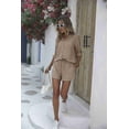 thumbnail image 2 of Ekouaer Summer Outfits for Women 2 Piece Sets Lounge Sets V Neck Button Down Shirt and Shorts Loungewear with Pockets, 2 of 6