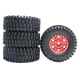 thumbnail image 2 of 4 Piezas de Neumáticos y Ruedas RC 1/24 para Mejorar Coches RC, Compatibles con Vehículos Axial SCX24 y Buggies Rojo, 2 of 8