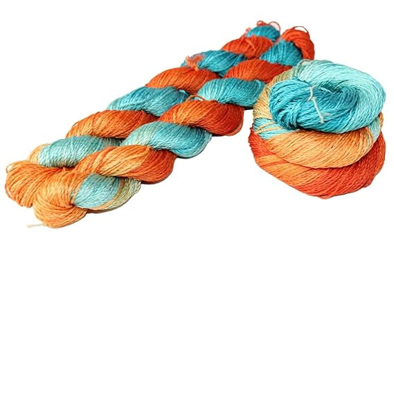 Knitsilk 3 Ply 100% Mulberry Silk Lace Weight Yarn | Perfect for Knitting & Crocheting and Weaving | Fine Quality Silk Yarn for Luxurious Creating Projects.(50Gm–260Yards, Iris) (Pack of 5)