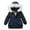 Navy, variant on Efsteb Winter Coat for Toddler Kids Baby Boys Girls Thick Warm Hooded Windproof Outwear Jacket Long Sleeve Hooded Outwear