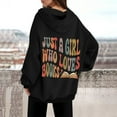 thumbnail image 2 of Women's Casual Fashion Reading Letters Printed Hooded Jacket Long Sleeve Cozy Outerwear, 2 of 3