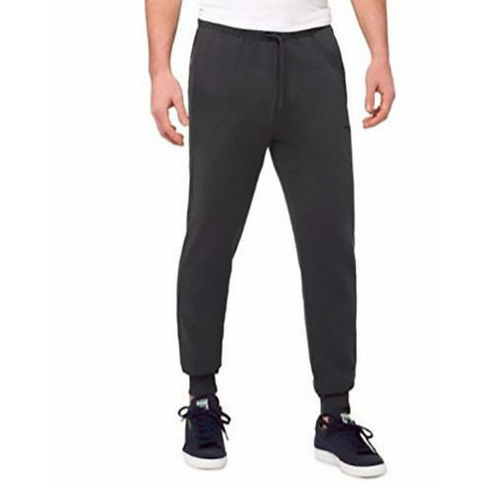 PUMA - Puma Men's French Terry Jogger Drawstring Sweatpants Dark Gray ...