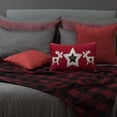 thumbnail image 2 of JWH Christmas Reindeer Pillow Covers with Wooden Button Decorative Holiday Wool Pillow Cases for Room Decoration 14x20inch in Red Beige, 2 of 8