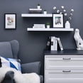 thumbnail image 5 of WELLAND 24 inch Mission Floating Shelves Wall Mounted Shelves Display Rack, 23 3/4"L x 9 1/4"D x 2"T, White, 5 of 5