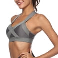 thumbnail image 3 of Yuyuzo Sports Bras for Women High Support Seamless Wireless Racerback Running Comfy Active Crop Tank Tops, 3 of 7