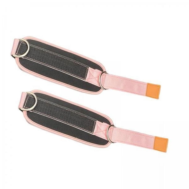 2 correas para tobillo, accesorio para máquina de Cable ajustable para extensiones de piernas, color rosa 2 piezas