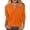 Orange, variant on Womens 3/4 Sleeve Henley Tops Lightweight Classic Button Down Blouses Dressy Casual Summer Work Fashion Outfits