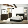 thumbnail image 4 of Coaster Conner Transitional Upholstered Faux Leather Full Bed in Black, 4 of 5