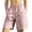 r-1819Pink438, variant on Women Loose Casual Sports Shorts Summer Street Straight Leg Knee Length Breathable Solid Color Daily Ladies Workout Stretchy Bottoms