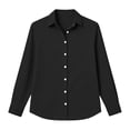 thumbnail image 4 of Karight Womens Button Down Shirts Cotton Oxford Shirt Dress Shirt Long Sleeve Work Blouses Tops with Pocket, 4 of 6