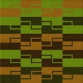 thumbnail image 1 of Ahgly Company Indoor Square Patterned Dark Yellow Green Area Rugs, 7' Square, 1 of 6