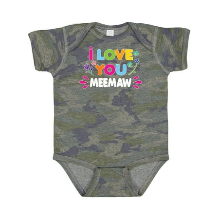 

Inktastic I Love You Meemaw with Flowers Gift Baby Girl Bodysuit