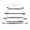 thumbnail image 4 of GigrtiJin Girls Plus Size Sweatshirt Kids Crewneck Long Sleeve Striped Blouse Fashion Casual Loose Pullover Tops, 4 of 5