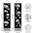 thumbnail image 3 of Pack of 2 Skull in Dark Tapestries Skull Vertical Bohemian Tapestry Mystical Skull Bohemian Tassel Tapestry Wall Hanging for Bedroom Living Room Home 13 x 51 Inch DIY Making, 3 of 9
