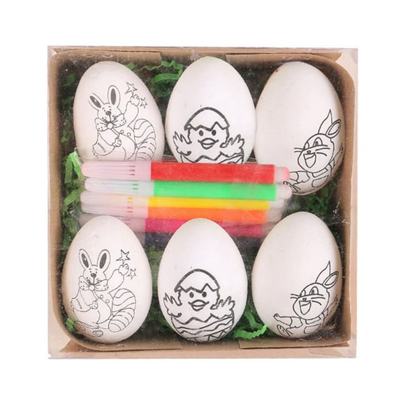 YOTQUSKI Kit de Peinture d'Œufs de Pâques, Kit de Peinture d'Œufs de Pâques, Peindre des Œufs de Pâques, Kits d'Artisanat de Lapin d'Œuf de Poussin de Pâques en Papier pour la Maison, la Classe, les Activités Artistiques, les Cadeaux de Fête