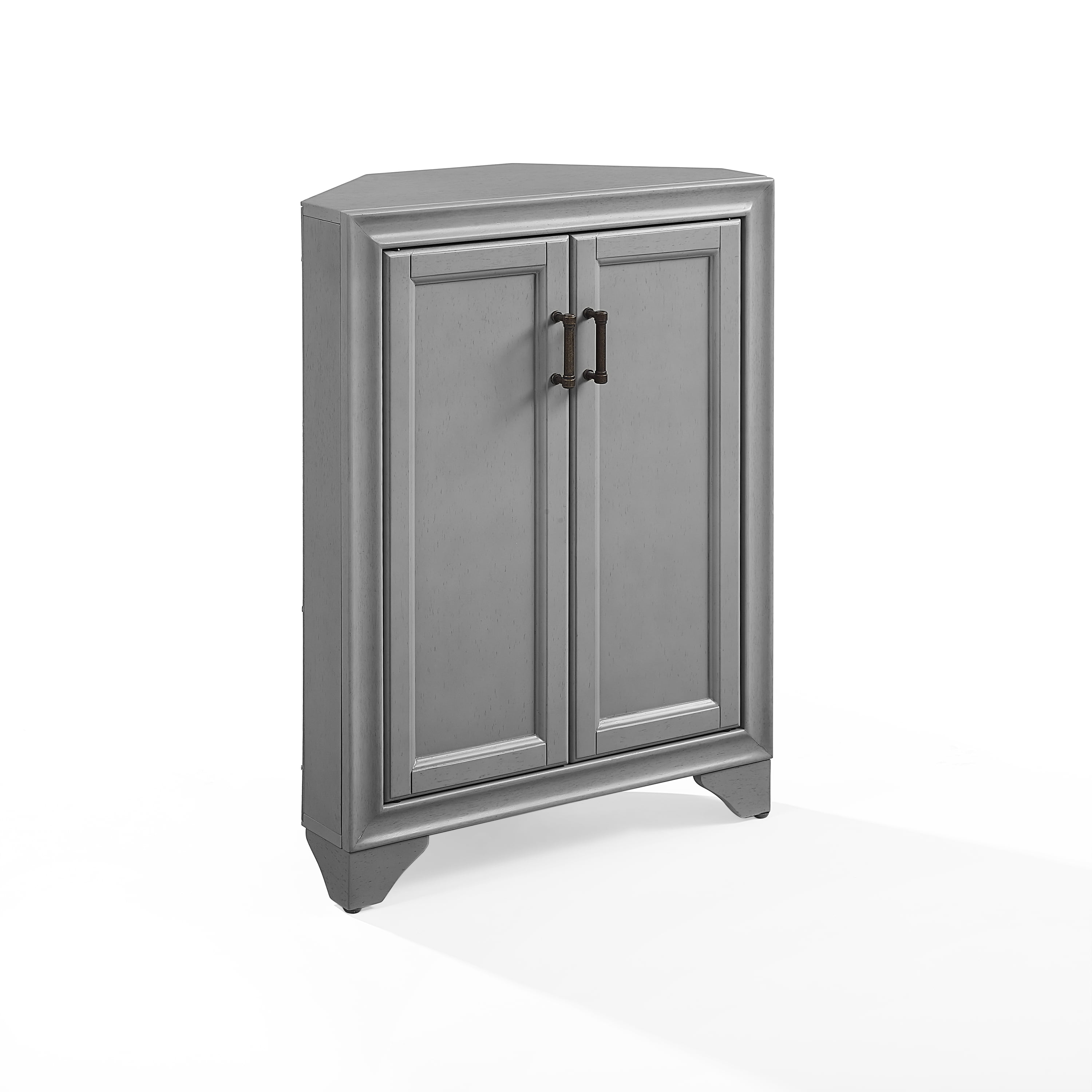 Crosley Tara Corner Storage Distressed Gray