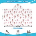 thumbnail image 2 of Fairy Princess Butterfly Pattern Hooded Bath Towel，60"x35" for Ages 3 To 12 Kids, Quick Dry Lightweight Soft Microfiber Hood Beach Towel Cover Up for Kids, 2 of 7