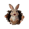 thumbnail image 1 of Funny Rabbit Wall Art Stickers for Home Kids Room Easter Party Background Decoration, 1 of 6