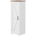 thumbnail image 6 of EGBHDSFT Farmhouse Accent Cabinet - 47.2" White Brown Floor Pantry Storage Cabinet, 6 of 7