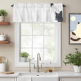 thumbnail image 2 of Funny Cat Valances for Windows,Rod Pocket Valance for Kitchen Bedroom Bathroom Living Room, Cartoon Grey White Animal Shadow Window Valance Curtain Farmhouse Home Decor Short Curtains 60x18in, 2 of 9