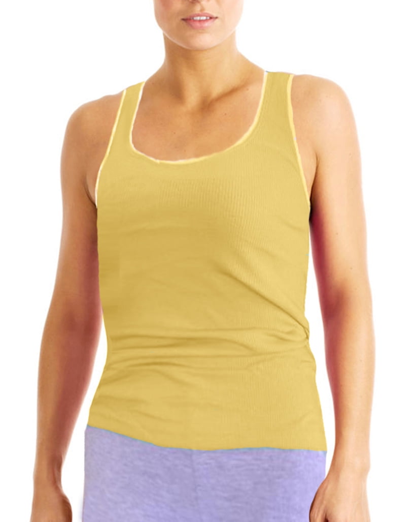 Bodysmart women's Tank Top Ladies Yellow XLarge