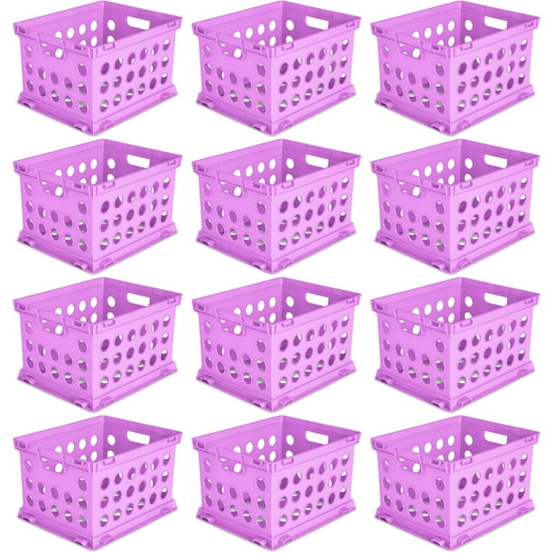 Sterilite Home Office Garage Plastic Stackable Storage File Crate Box