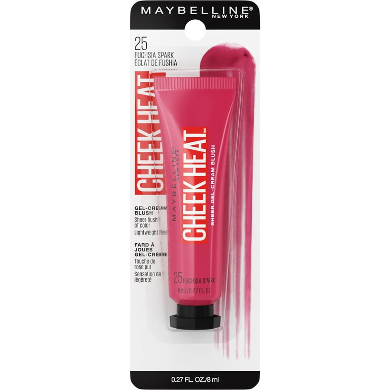 Maybelline Cheek Heat Face oz Fuchsia Makeup, Spark, Gel Cream 0.27 Blush