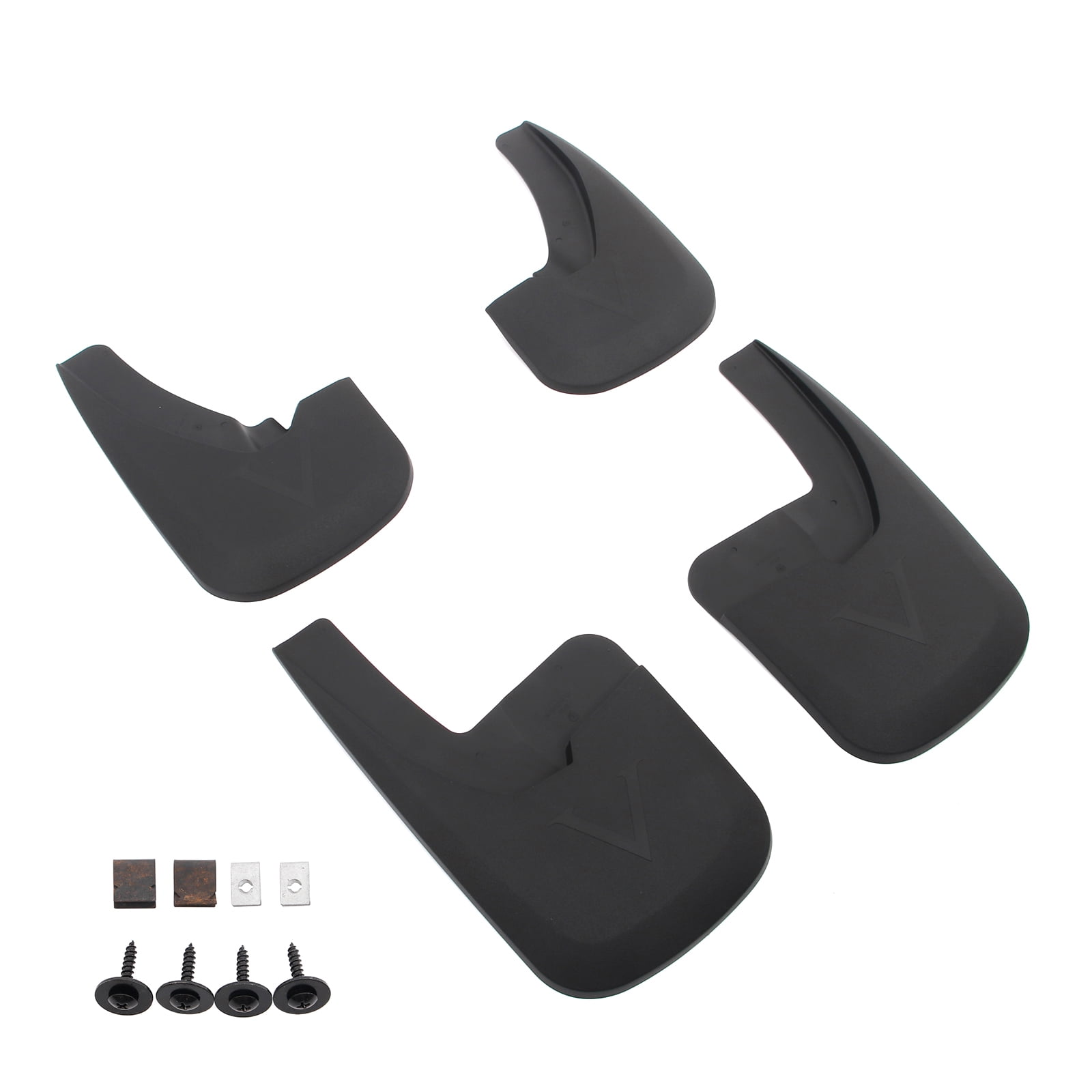 Ikon Motorsports Mud Flaps Splash Guards Fits 2009-2018 Dodge Ram 1500 2500 3500& 2019-2024 Ram 1500 Classic w/ OE Style Fender Flares, Textured Black PP Front & Rear Side Mudflaps Accessories 4PCS