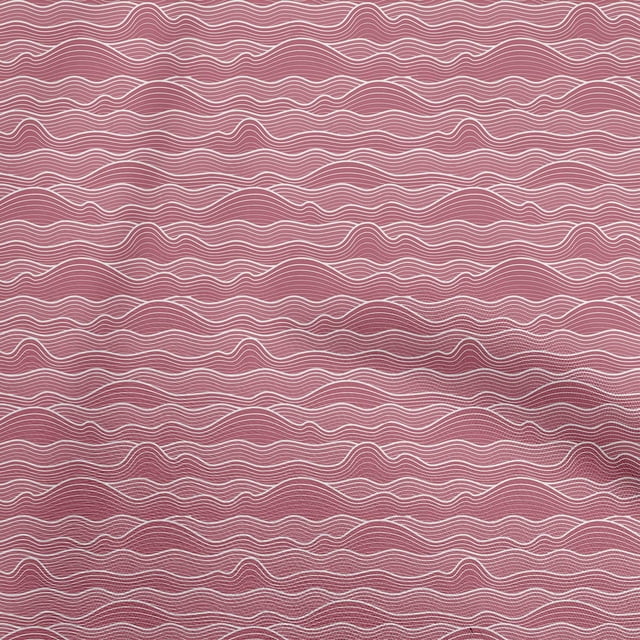 oneOone Rayon Pink Fabric Asian Japanese Wave Craft Projects Decor Fabric Printed By The Yard 56 Inch Wide