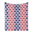 thumbnail image 1 of Fish Soft Flannel Fleece Throw Blanket, Nautical Theme Design Illustration of Fish on White Background Artwork Print, Cozy Plush for Indoor and Outdoor Use, 50" x 60", Red and Navy Blue, by Ambesonne, 1 of 6