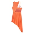 thumbnail image 6 of DPOIS Women Sleeveless Lyrical Dance Costume Modern Contemporary Dance Dress Orange XXL, 6 of 7