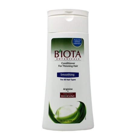 Botanical Hair Conditioner - Biota Botanicals Smoothing Conditioner For Thinning Hair 10.1 Ounce