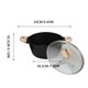 thumbnail image 3 of Olla De Sopa Olla antiadherente de granito de 6 cuartos de galón,olla gruesa para caldo,apta para todo tipo de cocinas,con asas que se mantienen frías al tacto (negra,24 cm,1 pieza). Rkxzt, 3 of 9