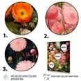 thumbnail image 3 of Designart "Enigmatic Pink and Green Garden Flowers IV" Abstract Framed Wall Art - Modern Pink Tachisme Living Room Framed Canvas Art, 3 of 6