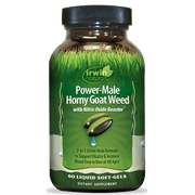 Irwin Naturals Power-Male Horny Goat Weed with Nitric Oxide Booster – 75 Liquid Soft-Gels