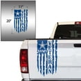 thumbnail image 2 of Veteran Army Retired Distressed American USA US Flag Truck Tailgate Vinyl Decal Compatible with most Pickup Trucks - U.S. Army Sticker USAF USMC US Navy Decal (11" x 20", Blue), 2 of 8