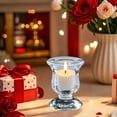 thumbnail image 4 of ToyKingdee Glass Candle Holders,Small Candlestick Holder for Fall Wedding Party Dinner Table Centerpiece,Glass Taper Strip Candle Holders for Living Room, 4 of 6
