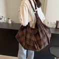 thumbnail image 6 of HUISZJ Canvas Underarm Bag, Adjustable Strap Women Shoulder Bag, Reusable Armpit Bag for Work Travel Outdoor (Khaki), 6 of 9