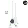 thumbnail image 2 of mDesign Hidden Plunger and Brush Set for Bathroom Toilet - White, 2 of 5