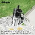 thumbnail image 3 of Sidagar 24 oz Ceramic Lined Insulated Water Bottle with Straw and Carry Strap, Black Butterfly, 3 of 9