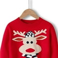 thumbnail image 3 of Tfken Christmas Sweater For Boys Kids Size 4-5 Years Crew Neck Cartoon Print Daily Wear Classic-Fit Red Pullover Sweater, 3 of 4