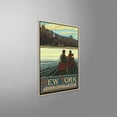 thumbnail image 2 of New York Adirondacks Lake Canoers Hills Giclee Art Print Poster from Travel Artwork by Artist Paul A. Lanquist 30" x 45", 2 of 5