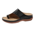 thumbnail image 2 of Beach Sandals, Cute Sandals for Women, Womens Comfort Wedge Sandals: Soft Cushion & Orthopedic for All-Day Walking - Non-Slip 1.96" Heel for Stability - for Comfort Seekers, Black 5.5, 2 of 8