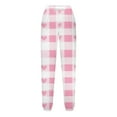 thumbnail image 5 of dazeni Girls Valentine's Day Sweatpants Teen Active High Waisted Baggy Sweat Pants Cute Heart Print Drawstring Jogger Pants with Pockets Pink2, 5 of 5