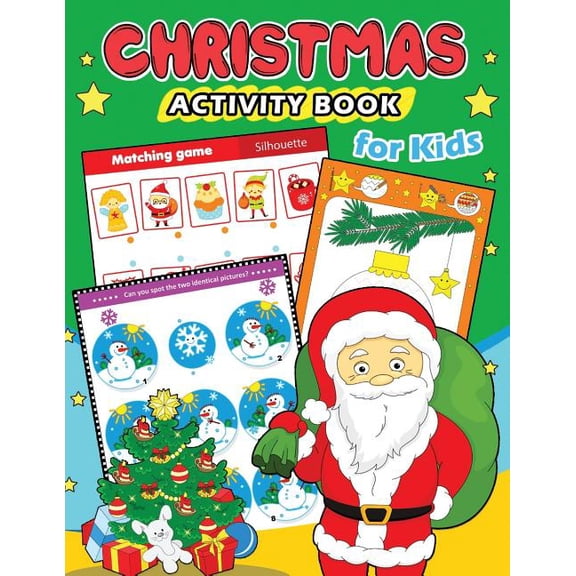 Christmas Activity books for Kids: Education Game Activity and Coloring Book for Toddlers & Kids, (Paperback)