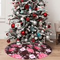 thumbnail image 5 of Sikiie Rose Flowers 30-48 inches {designName} Print Christmas Tree Skirt Snowman Xmas Tree Skirt with Edge Christmas Decorations for Holiday Party36", 5 of 7