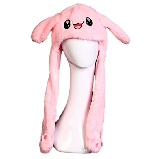 Gorro de Conejo BTS Kpop Rosa Con Orejas En Movimiento