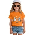 thumbnail image 4 of CAUYDY Halloween Shirts for Kids Toddler Pumpkin Ghost Skeleton Cotton Tshirt Clothes(Orange,5-6 Y), 4 of 5