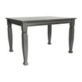 thumbnail image 2 of BizChair 47" Solid Wood Dining Table with Turned Wooden Legs, Commercial Grade Heavy Duty Rectangle Wood Table for 4, Antique Gray Finish, 2 of 12